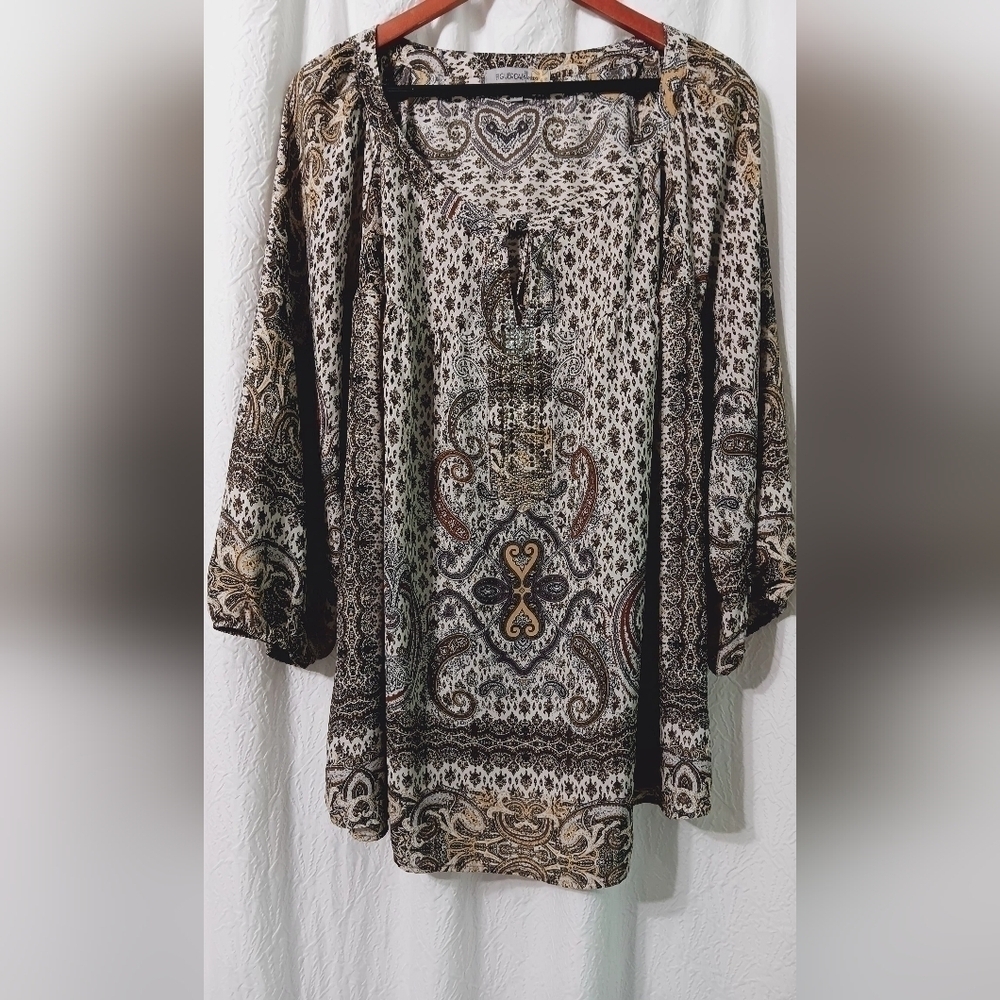 Figueroa & Flower Multicolor Blouse Top Size Petite 3X